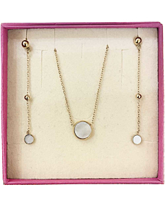 Coffret boucles et collier Nacre