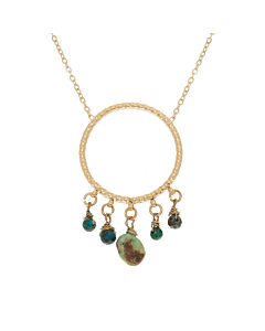 Collier cerle texturé (turquoise), Zag Bijoux