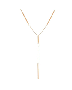 Collier pendentif barre (plaqué or)