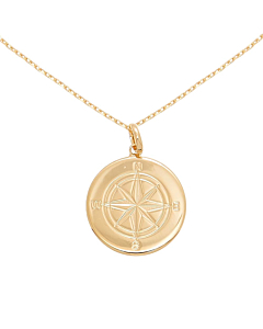 Collier rose des vents (plaqué or)
