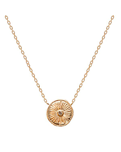 Collier soleil et strass (plaqué or), By Jollia