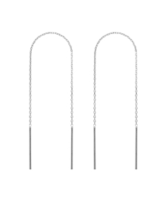 Boucles d'oreilles pendantes chaînes (argent)