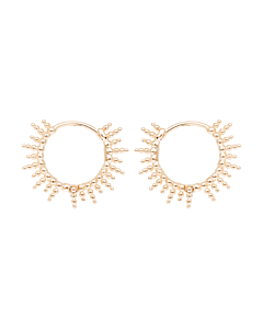 Créoles effet soleil (plaqué or)