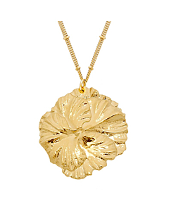 Sautoir pendentif fleur XXL (doré), Viadoli