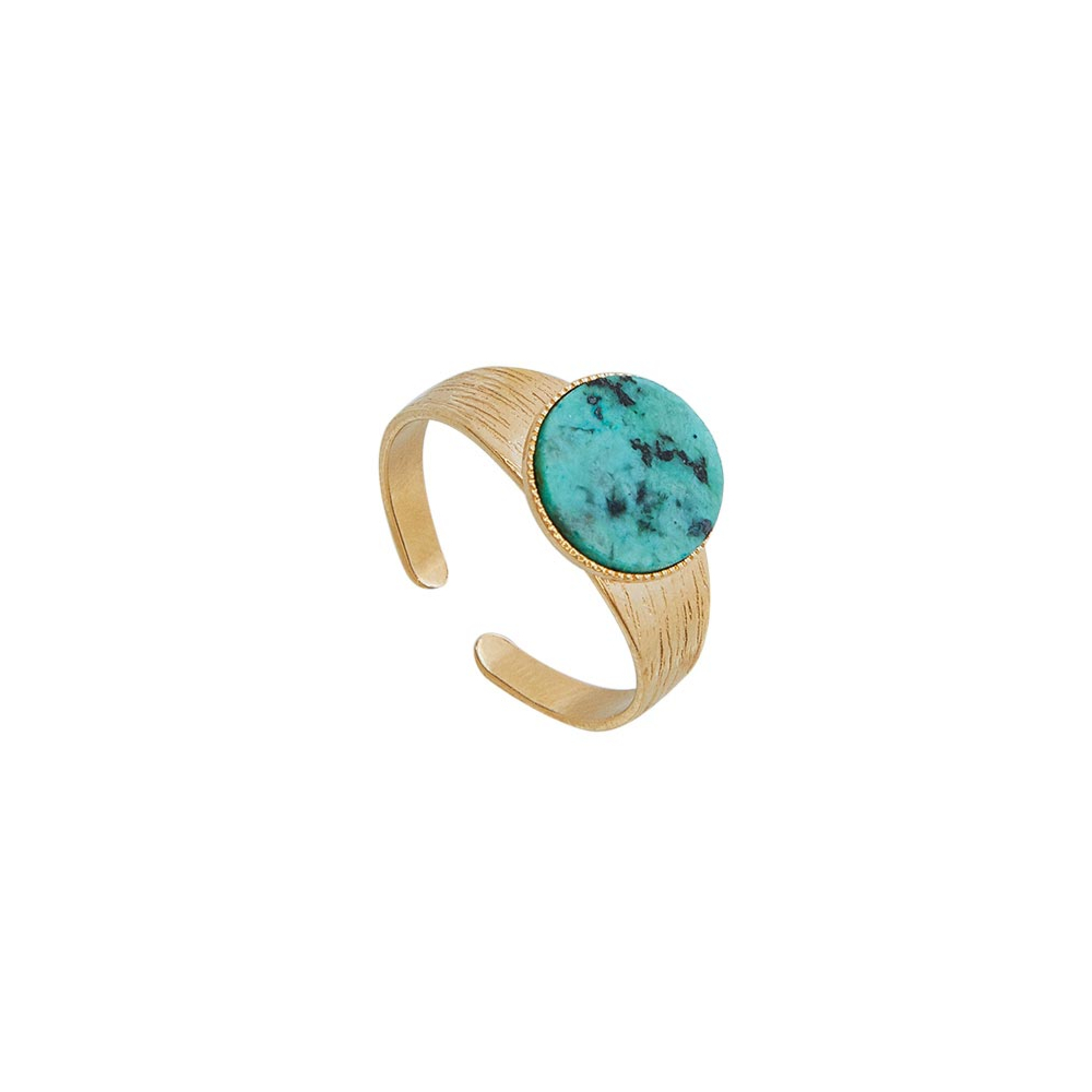 Bague pierre ronde deals