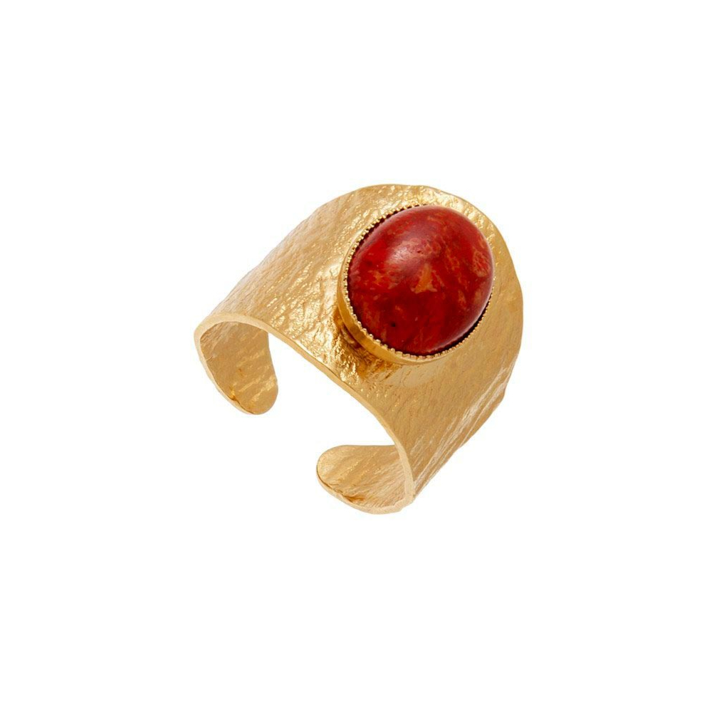 Bague en shop corail rouge