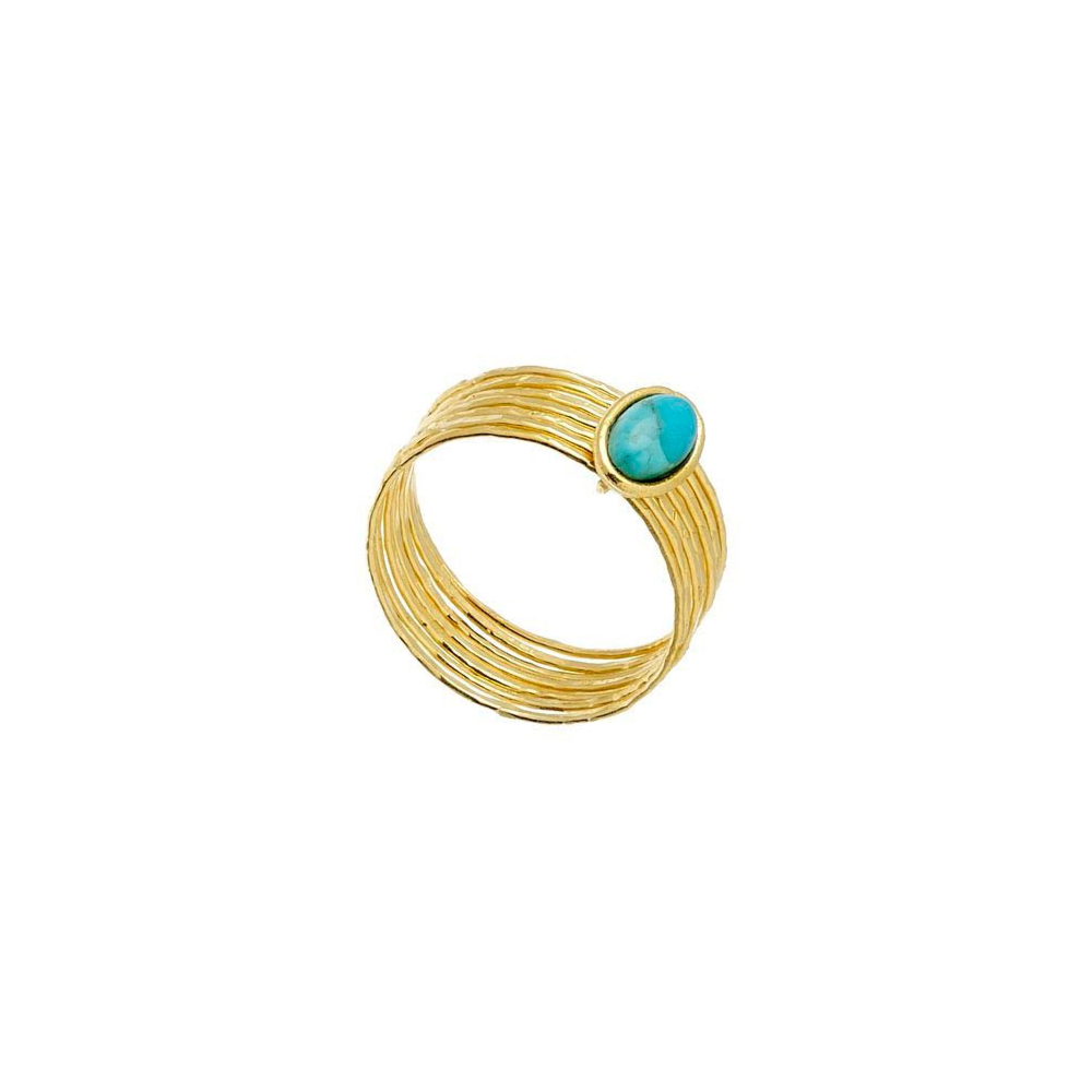 Bague or et turquoise deals
