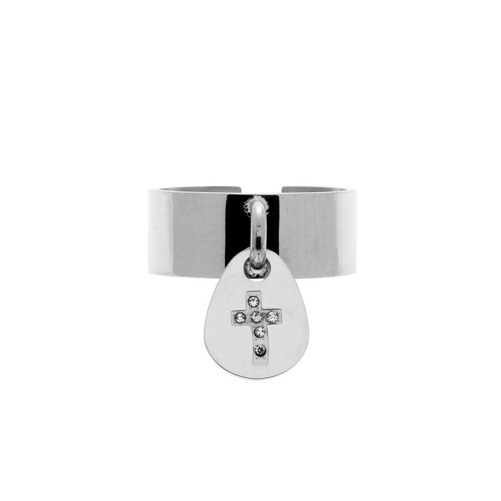 Bague pendentif m daille croix argent Zag bijoux Jollia