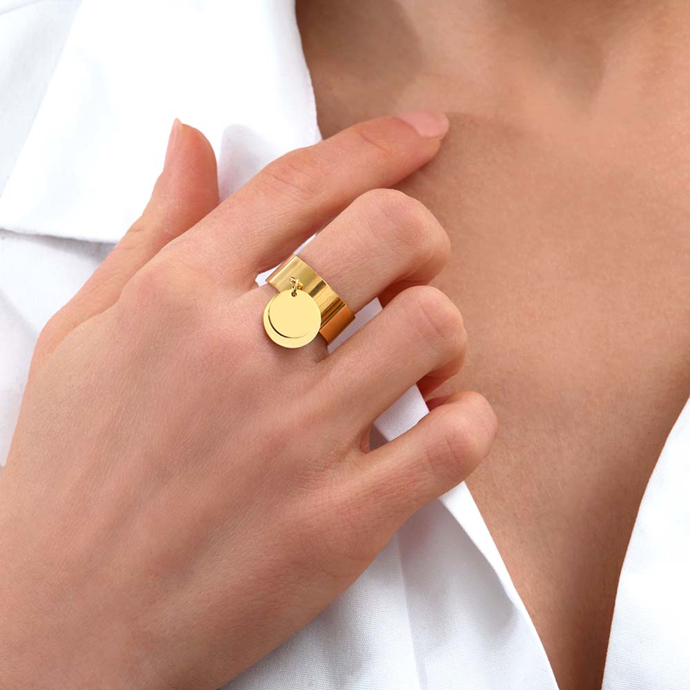Bague breloque m daille dor Jollia