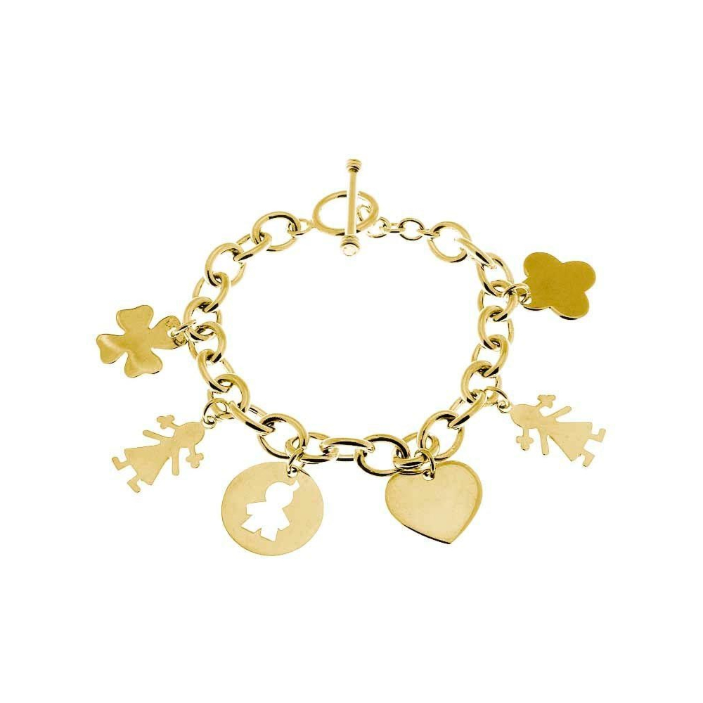 bracelet breloques à composer en or