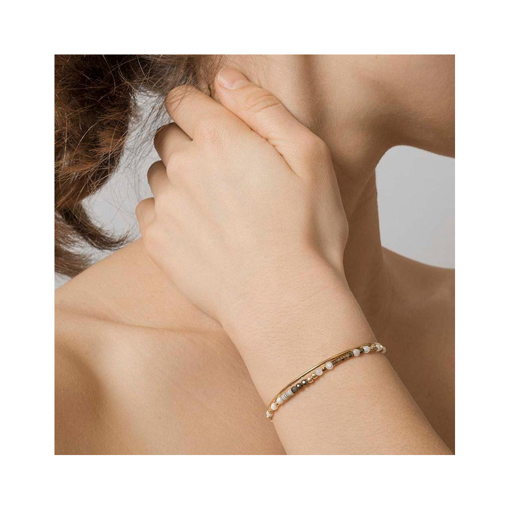 Deux Bracelets Dorés Avec Strass - Modèle 407, Occasion En état Neuf