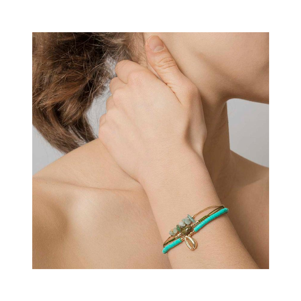 Ensemble Bijoux Coquillage : Collier Et Bracelet Style Bohème, Taille Réglable, Parfait Pour L'été !