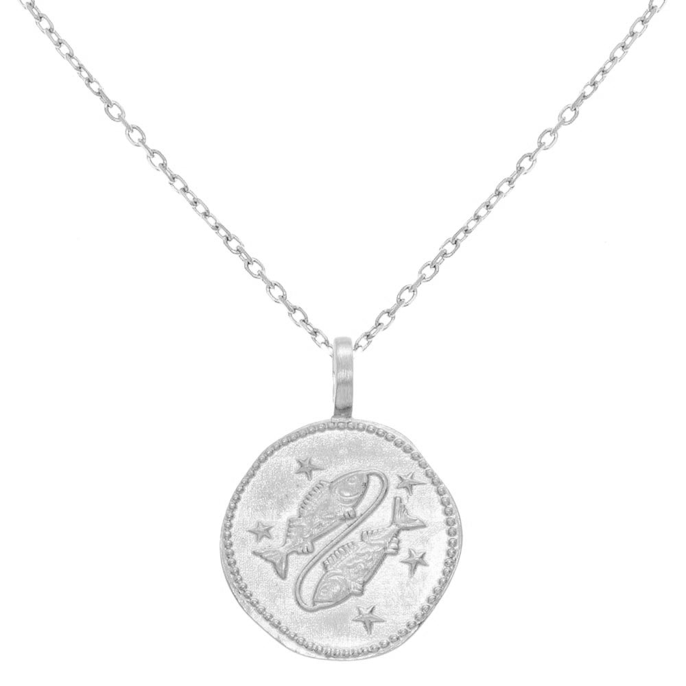 Pendentif Vintage Poisson – Argent Rhodié, Jamais Porté, Diamètre 2,1 Cm