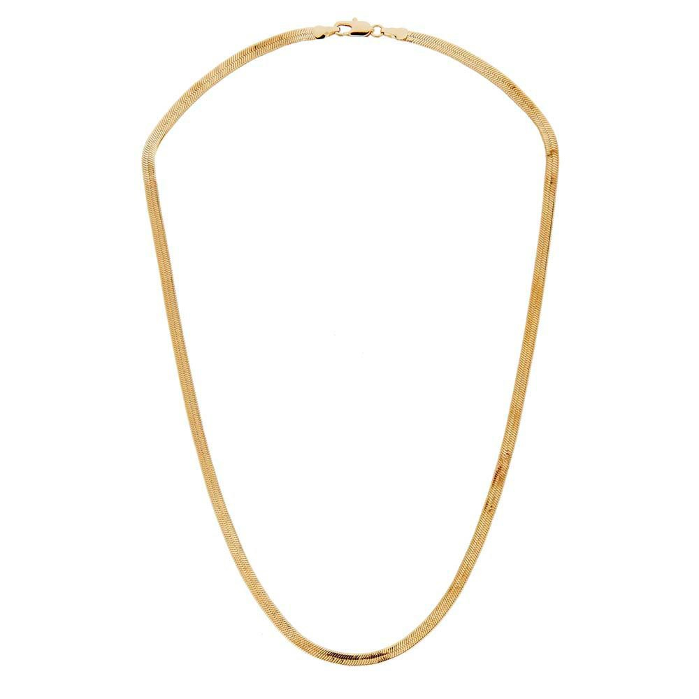 Collier Chaîne Plate Plaqué Or - Occasion (déjà Porté)