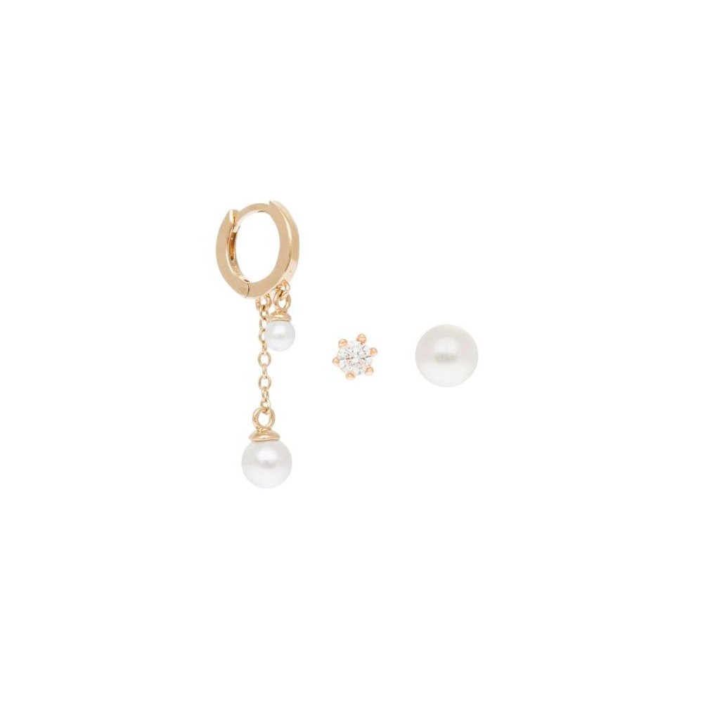 Recoller Une Perle De Culture Sur Une Boucle D oreille Set de boucles d'oreilles perle de culture (plaqué or) - Jollia