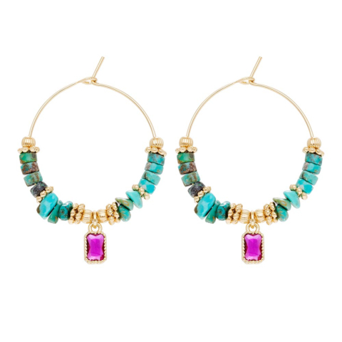 Parure ensemble femme collier boucles d'oreilles bijoux fantaisie fête des mères 