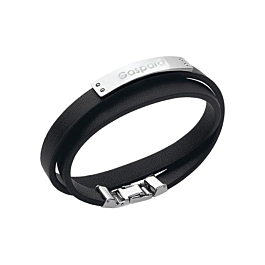 Bracelet cuir multirangs homme à graver (noir), Petits Trésors - Bijoux  Fantaisie Créateurs