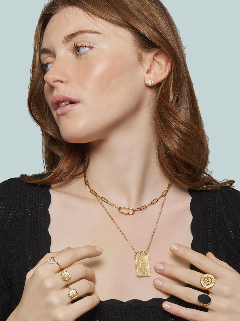 Collier porte top bague